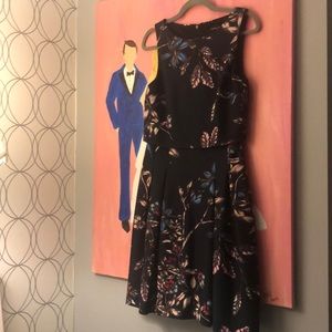 Faux 2piece rose gold zipper back dress NEVER WORN